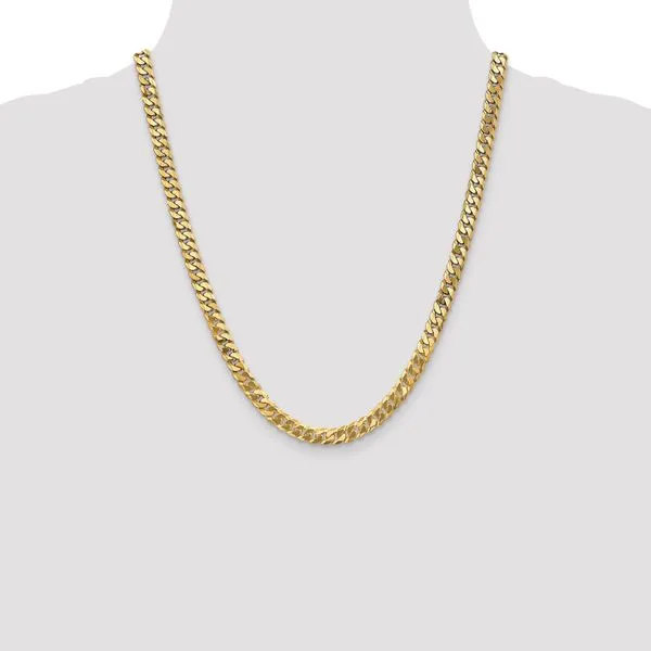 Leslie's 14K 6.1mm Flat Beveled Curb Chain Image 4 Diamond Design Jewelers Somerset, KY