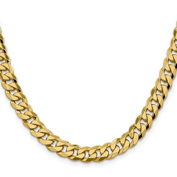 Leslie's 14K 8.75mm Flat Beveled Curb Chain Image 2 Atlanta West Jewelry Douglasville, GA
