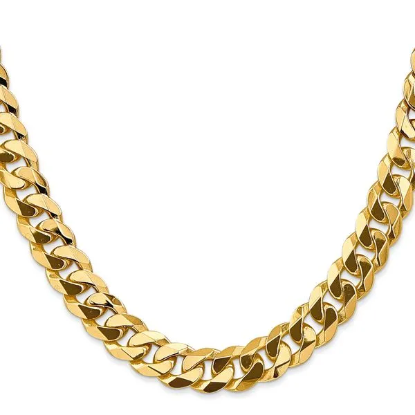 Leslie's 14K 9.5mm Flat Beveled Curb Chain Image 2 Johnson Jewellers Lindsay, ON