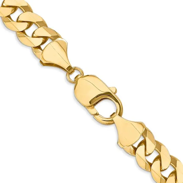 Leslie's 14K 9.5mm Flat Beveled Curb Chain Image 3 Diamond Design Jewelers Somerset, KY