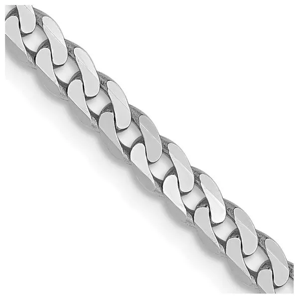 Leslie's 14K White Gold 2.9mm Flat Beveled Curb Chain Johnson Jewellers Lindsay, ON