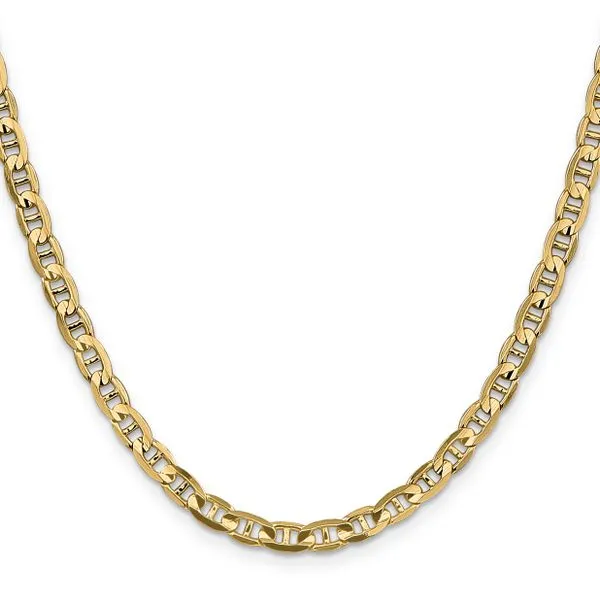 Leslie's 14K 4.5mm Concave Anchor Chain Image 2 G.G. Gems, Inc. Scottsdale, AZ