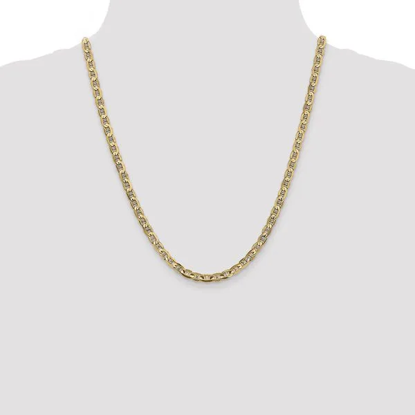 Leslie's 14K 4.5mm Concave Anchor Chain Image 4 Diny's Jewelers Middleton, WI