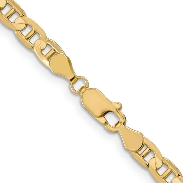 Leslie's 14K 4.5mm Concave Anchor Chain Image 3 Johnson Jewellers Lindsay, ON