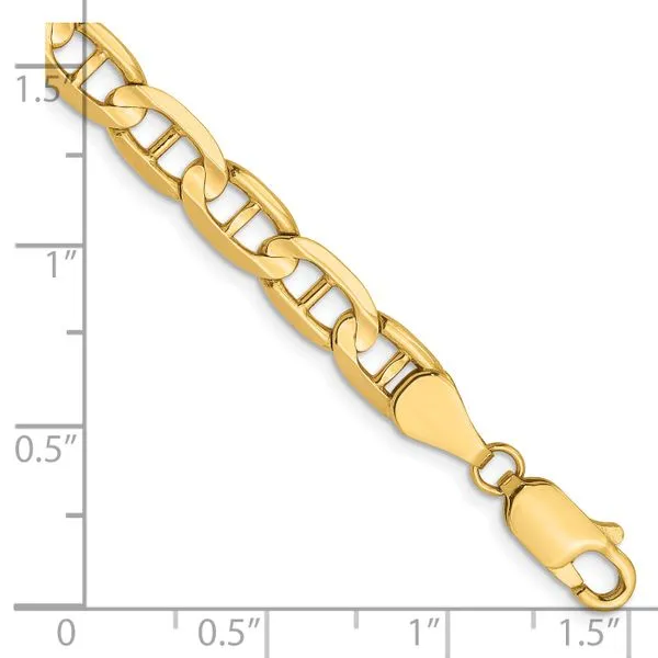 Leslie's 14K 5.25mm Concave Anchor Chain Image 2 Diamond Design Jewelers Somerset, KY