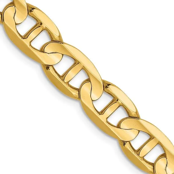 Leslie's 14K 7mm Concave Anchor Chain Johnson Jewellers Lindsay, ON