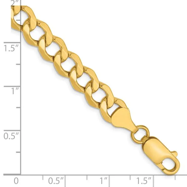 Leslie's 14K 7mm Semi-Solid Curb Link Chain Image 2 Diamond Design Jewelers Somerset, KY