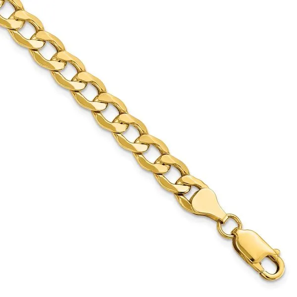 Leslie's 14K 7mm Semi-Solid Curb Link Chain J. Garett Jewelers Wilmington, NC
