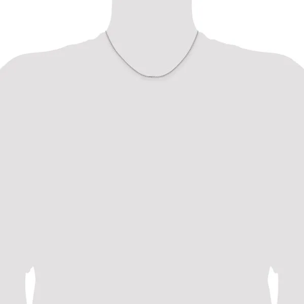 Leslie's 14K White Gold 1.4mm D/C Cable Chain Image 4 Johnson Jewellers Lindsay, ON