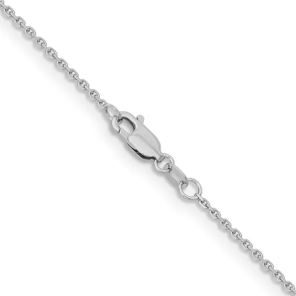Leslie's 14K White Gold 1.4mm D/C Cable Chain Image 3 Johnson Jewellers Lindsay, ON