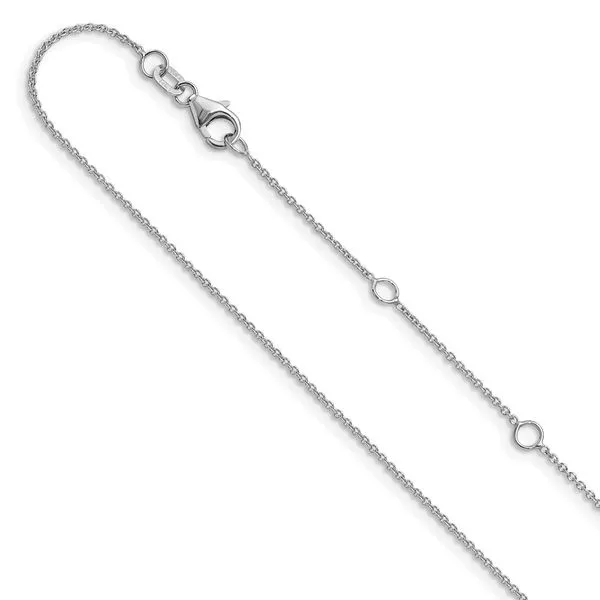 Leslie's 14k White Gold 1.25mm Round Cable 1in+1in Adjustable Chain Jewelry Design Studio Jensen Beach, FL