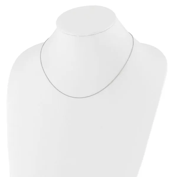 Leslie's 14k White Gold 1.25mm Round Cable 1in+1in Adjustable Chain Image 2 Jewelry Design Studio Jensen Beach, FL