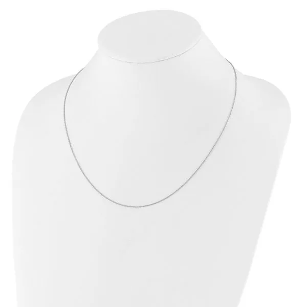 Leslie's 14k White Gold 1.25mm Round Cable 1in+1in Adjustable Chain Image 4 Jewelry Design Studio Jensen Beach, FL