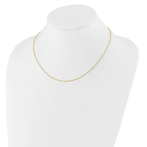 Leslie's 14k Yellow Gold 1.25mm Round Cable 2in+2in Adjustable Chain Image 2 Diamond Design Jewelers Somerset, KY