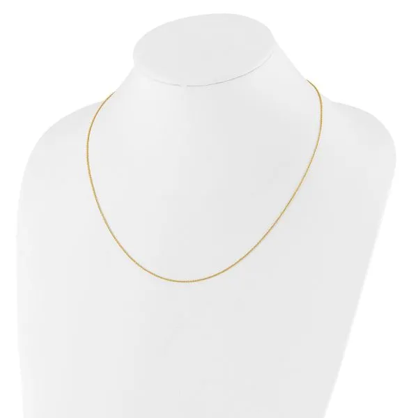 Leslie's 14k Yellow Gold 1.25mm Round Cable 2in+2in Adjustable Chain Image 4 Diamond Design Jewelers Somerset, KY