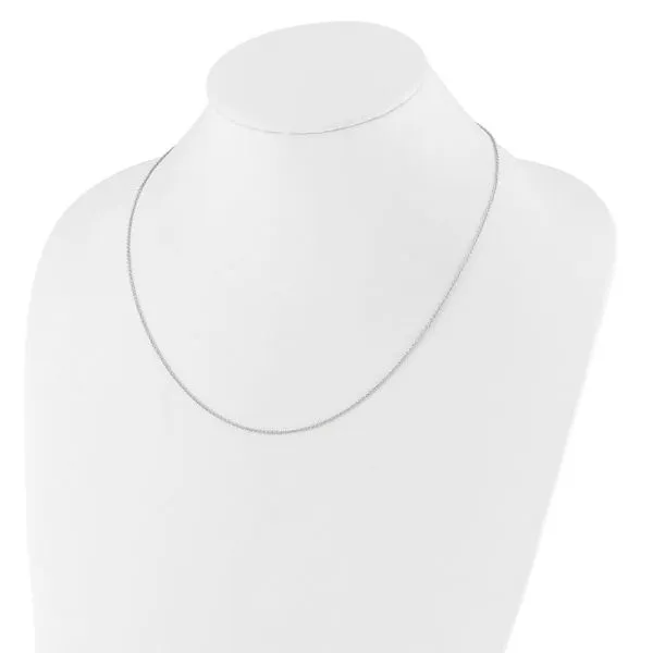 Leslie's 14k White Gold 1.4mm Round Cable 1in+1in Adjustable Chain Image 4 Atlanta West Jewelry Douglasville, GA