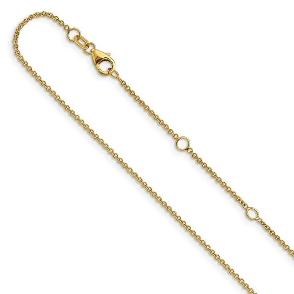 Leslie's 14k 1.4mm Round Cable 2in+2in Adjustable Chain Diny's Jewelers Middleton, WI