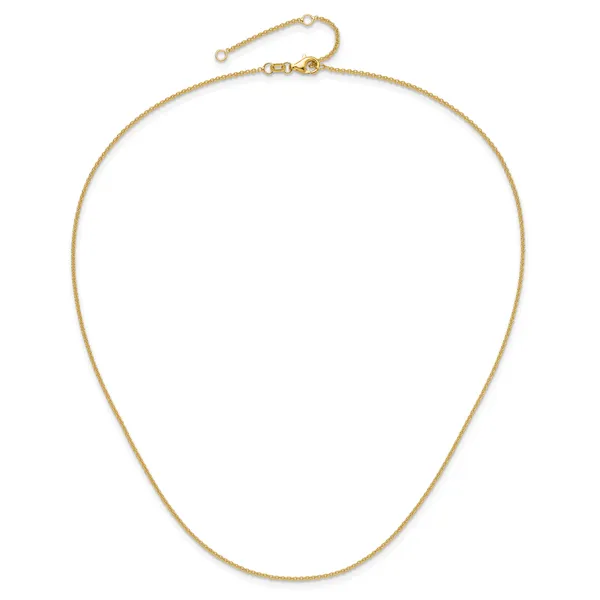Leslie's 14k 1.4mm Round Cable 2in+2in Adjustable Chain Image 3 Diny's Jewelers Middleton, WI