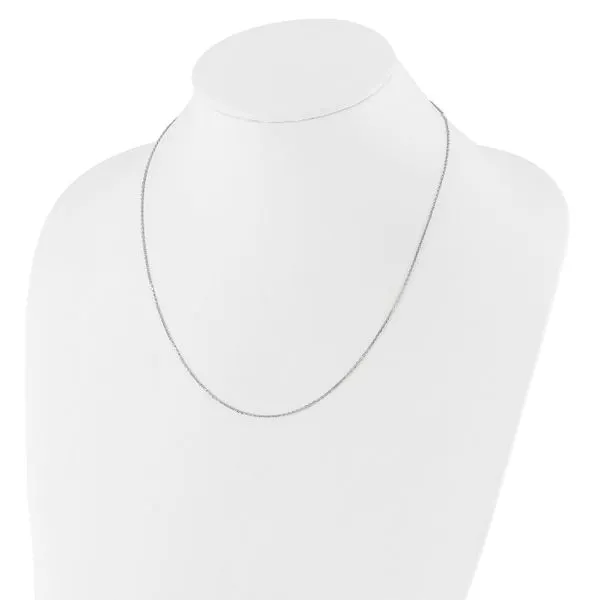 Leslie's 14k White Gold 1.1mm D/C Square Cable 1in+1in Adjustable Chain Image 4 Diamond Design Jewelers Somerset, KY