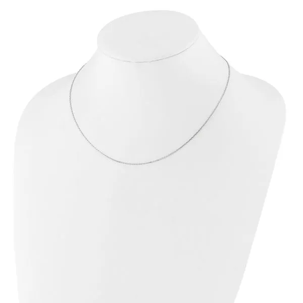 Leslie's 14k White Gold 1.1mm D/C Square Cable 2in+2in Adjustable Chain Image 2 Diamond Design Jewelers Somerset, KY