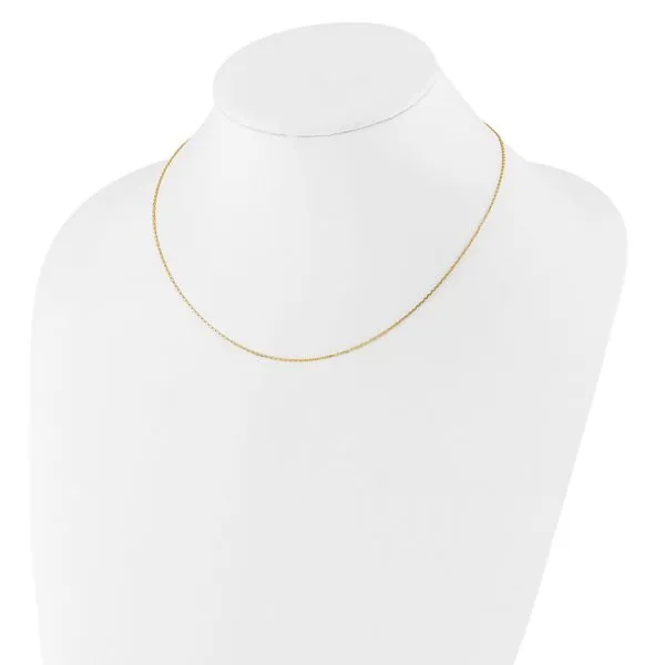 Leslie's 14k 1.1mm D/C Square Cable 1in+1in Adjustable Chain Image 2 Albert's Jewelers Kingsland, GA