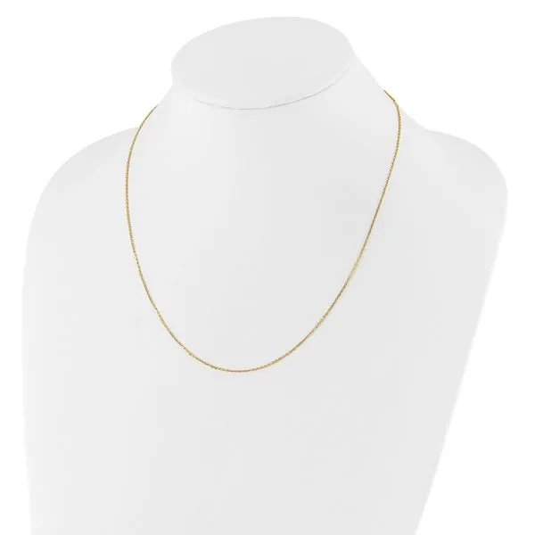 Leslie's 14k 1.1mm D/C Square Cable 1in+1in Adjustable Chain Image 4 Albert's Jewelers Kingsland, GA