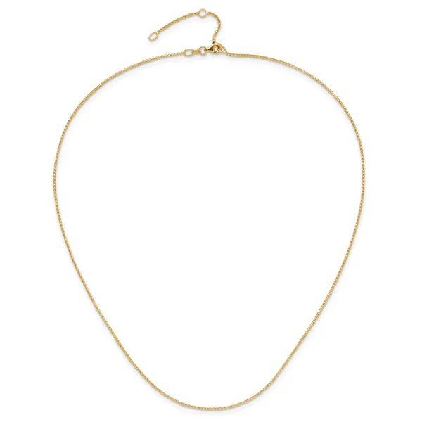 Leslie's 14K 1mm D/C Open Franco 1in+1in Adjustable Chain Image 3 Albert's Jewelers Kingsland, GA