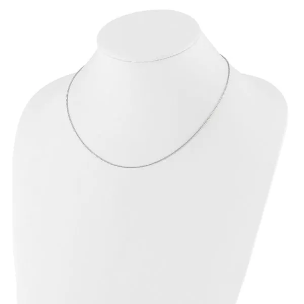 Leslie's 14K White Gold 1mm D/C Open Franco 1in+1in Adjustable Chain Image 2 Johnson Jewellers Lindsay, ON