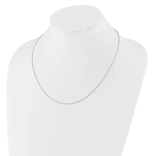 Leslie's 14K White Gold 1mm D/C Open Franco 1in+1in Adjustable Chain Image 4 Johnson Jewellers Lindsay, ON