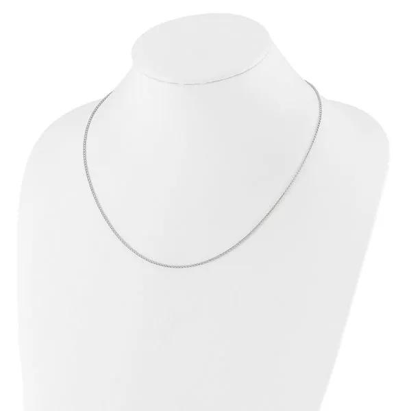 Leslie's 14K White Gold 1.4mm D/C Open Franco 1in+1in Adjustable Chain Image 4 Jewelry Design Studio Jensen Beach, FL