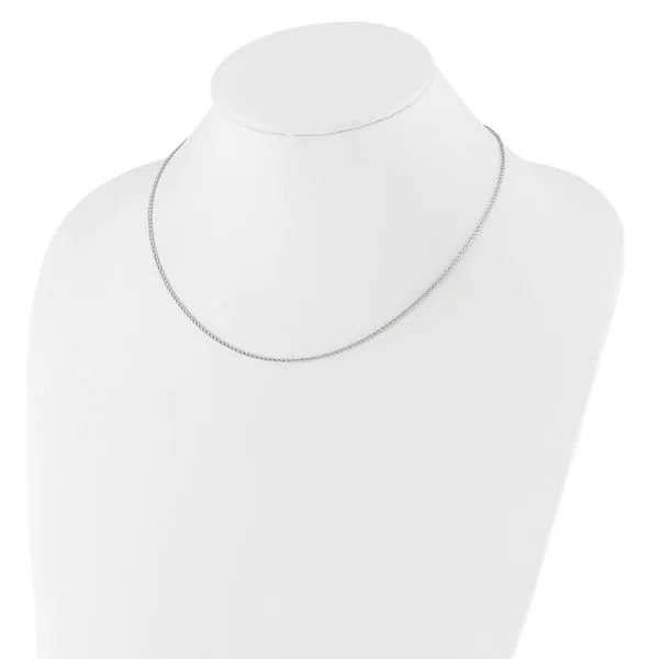 Leslie's 14K White Gold 1.4mm D/C Open Franco 1in+1in Adjustable Chain Image 2 Atlanta West Jewelry Douglasville, GA