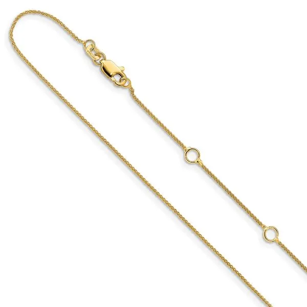Leslie's 14K .8mm Baby Spiga 1in+1in Adjustable Chain Arlene's Fine Jewelry Vidalia, GA
