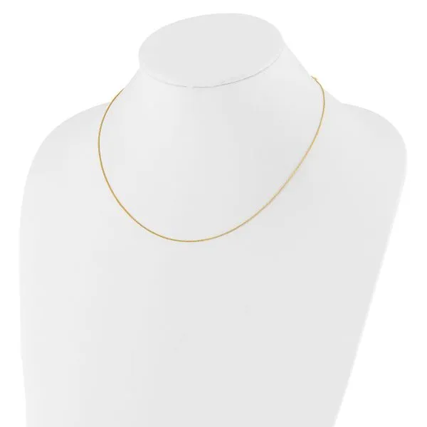 Leslie's 14K .8mm Baby Spiga 1in+1in Adjustable Chain Image 4 Arlene's Fine Jewelry Vidalia, GA