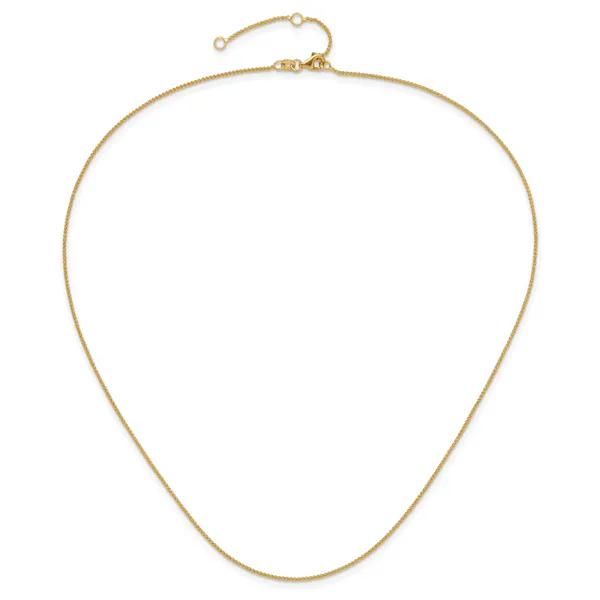 Leslie's 14K 1mm Spiga 1in+1in Adjustable Chain Image 3 Johnson Jewellers Lindsay, ON