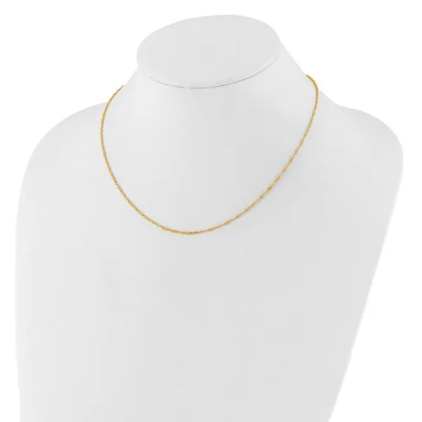 Leslie's 14K 1.5mm Singapore 1in+1in Adjustable Chain Image 2 Johnson Jewellers Lindsay, ON