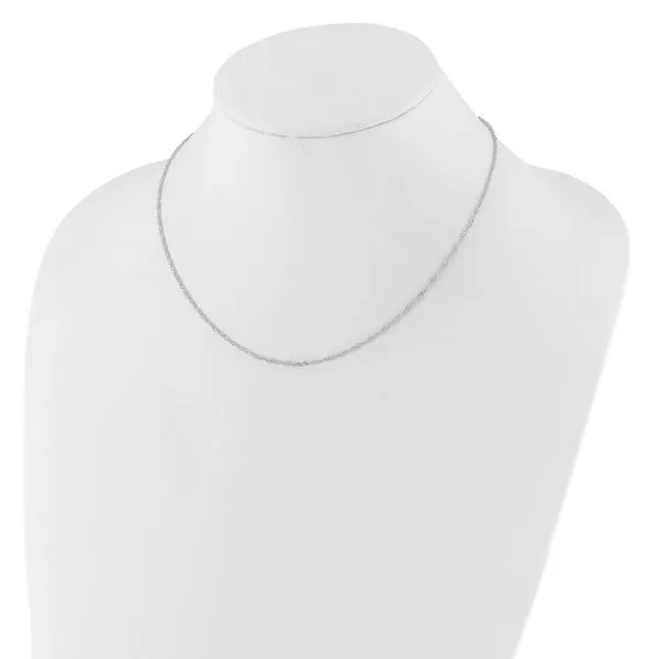 Leslie's 14K White Gold 1.5mm Singapore 1in+1in Adjustable Chain Image 2 Johnson Jewellers Lindsay, ON