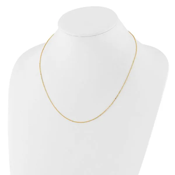 Leslie's 14k 1.2mm Flat Cable 1in+1in Adjustable Chain Image 4 Johnson Jewellers Lindsay, ON