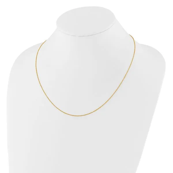 Leslie's 14K Adjustable .95mm Sparkle Singapore Chain Image 3 Atlanta West Jewelry Douglasville, GA