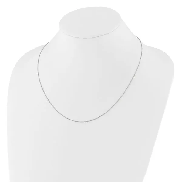 Leslie's 14K White Gold Adjustable .95mm Sparkle Singapore Chain Image 3 Johnson Jewellers Lindsay, ON