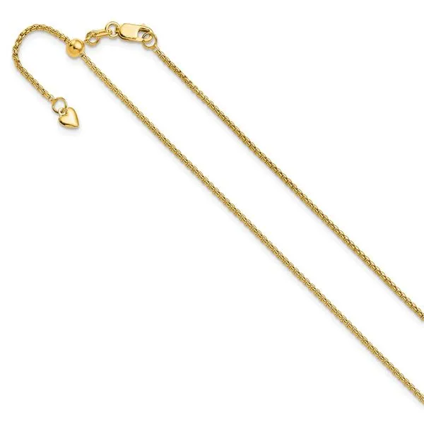 Leslie's 14K Adjustable 1.35mm  Round Box Chain Johnson Jewellers Lindsay, ON