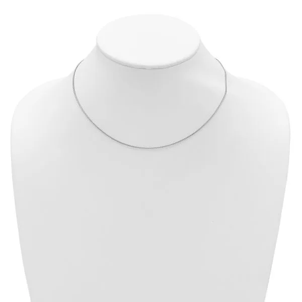 Leslie's 14K White Gold 1.1mm Franco 1in+1in Adjustable Chain Image 3 Jim's Jewelers Tyler, TX