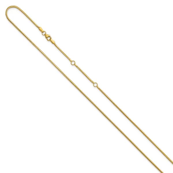 Leslie's 14K 1.25mm Franco 1in+1in Adjustable Chain Image 2 Trenton Jewelers Ltd. Trenton, MI