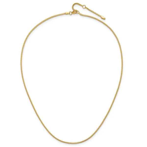 Leslie's 14K 1.25mm Franco 1in+1in Adjustable Chain Image 4 Trenton Jewelers Ltd. Trenton, MI