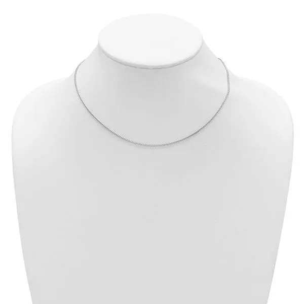 Leslie's 14K White Gold 1.25mm Franco 1in+1in Adjustable Chain Image 3 K & Co Family Jewelers Eagle, ID