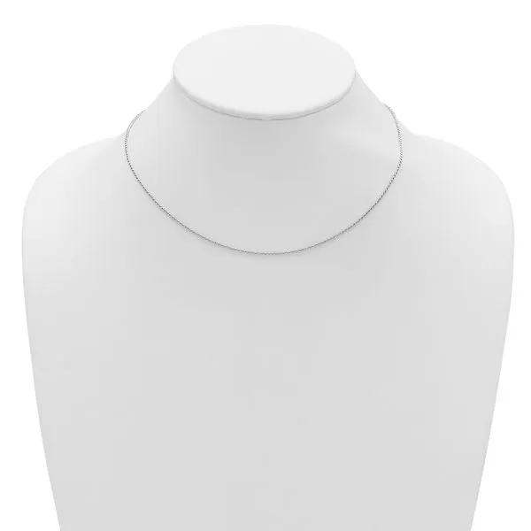 Leslie's 14K White Gold 1.15mm D/C Open Franco 1in+1in Adjustable Chain Image 3 Johnson Jewellers Lindsay, ON