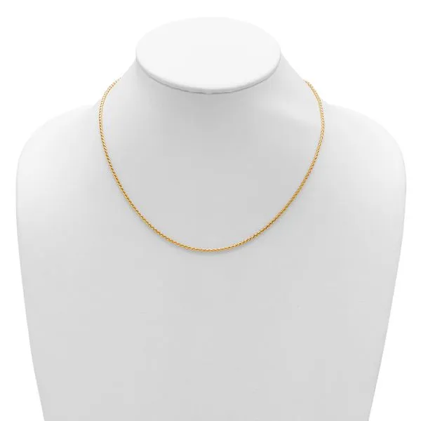 Leslie's 14K 1.65mm D/C Open Franco 1in+1in Adjustable Chain Image 4 Grayson & Co. Jewelers Iron Mountain, MI