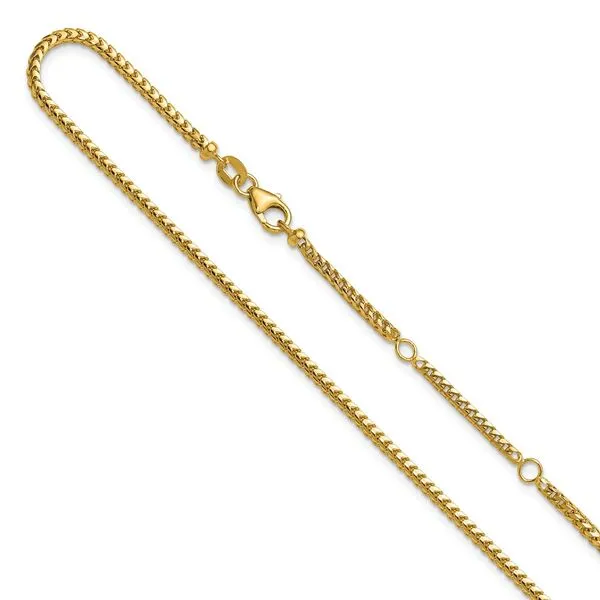 Leslie's 14K 2.1mm D/C Open Franco 1in+1in Adjustable Chain Grayson & Co. Jewelers Iron Mountain, MI