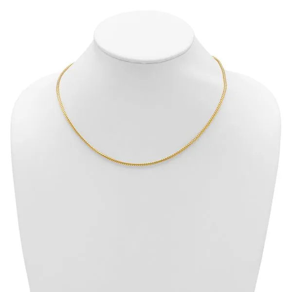 Leslie's 14K 2.1mm D/C Open Franco 1in+1in Adjustable Chain Image 4 Thomas A. Davis Jewelers Holland, MI