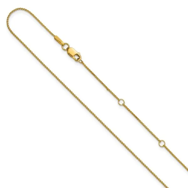 Leslie's 14K .65mm D/C Spiga 1in+1in Adjustable Chain Jim's Jewelers Tyler, TX
