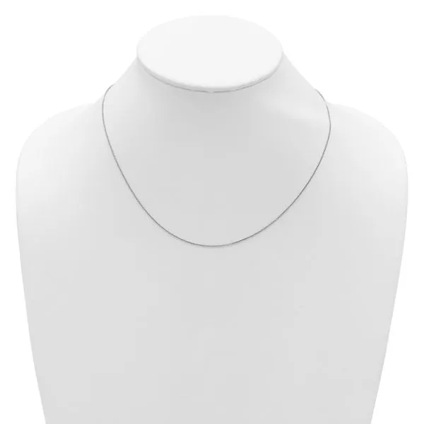 Leslie's 14K White Gold .65mm D/C Spiga 1in+1in Adjustable Chain Image 4 Grayson & Co. Jewelers Iron Mountain, MI